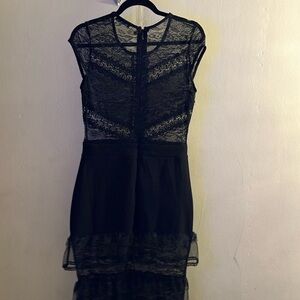 Elegant Black Lace Dress